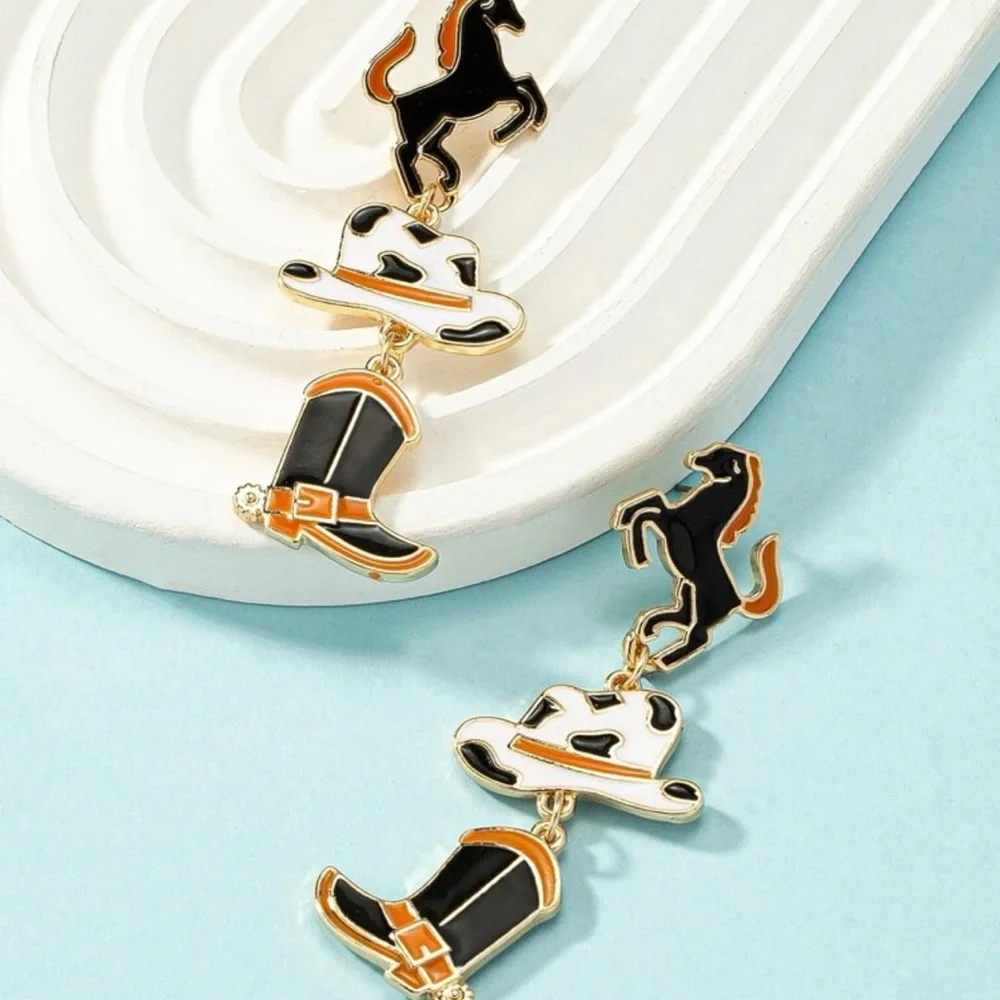 western style drop earrings - Picture 1 of 1